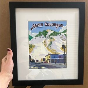 Aspen Colorado Skiing 1947 Framed Art Print